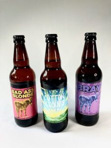 3 x 500ml bottles of Donkeystone Brewing Co. craft ale.