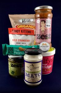 vegan mayo, wild strawberry gourment sweets, porridge