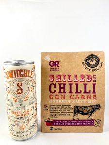 ginger & peach can drink, chill con carne gourmet sauce - meat
